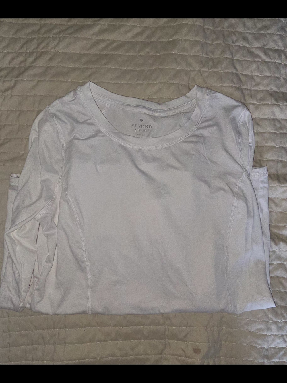 Beyond Scrubs White Performance Crew Neck Top